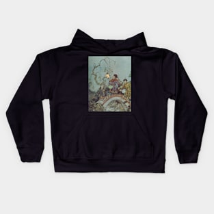 Vintage Fairy Tale, The Nightingale by Edmund Dulac Kids Hoodie